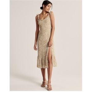 Abercrombie & Fitch M Leopard Midi Dress